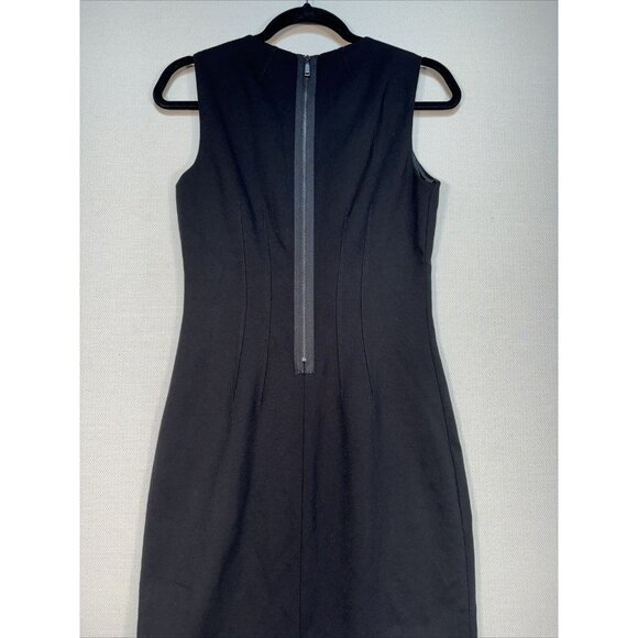Elie Tahari Womens Sheath Dress Black Size 2 Black Sleek - Picture 9 of 11